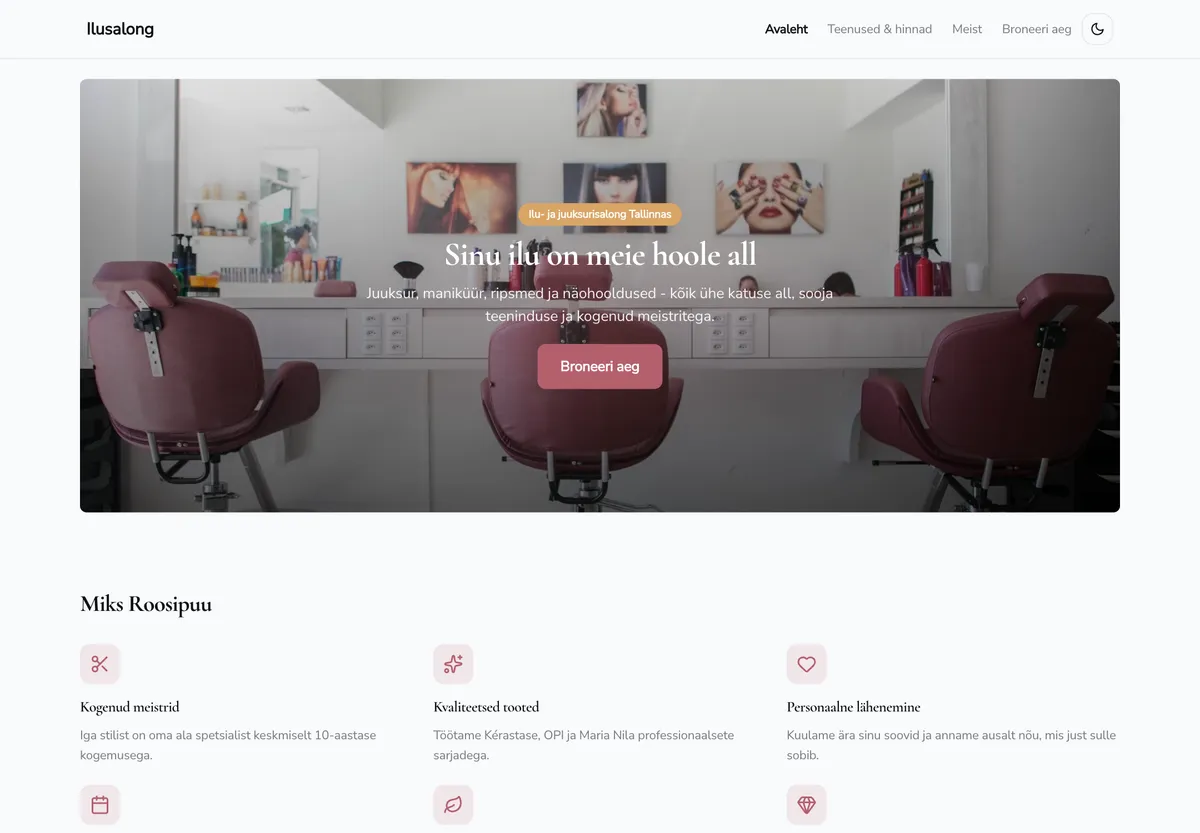 Beauty salon